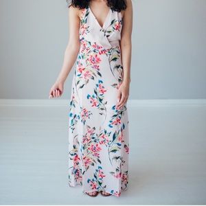 Lush Floral Maxi Dress M